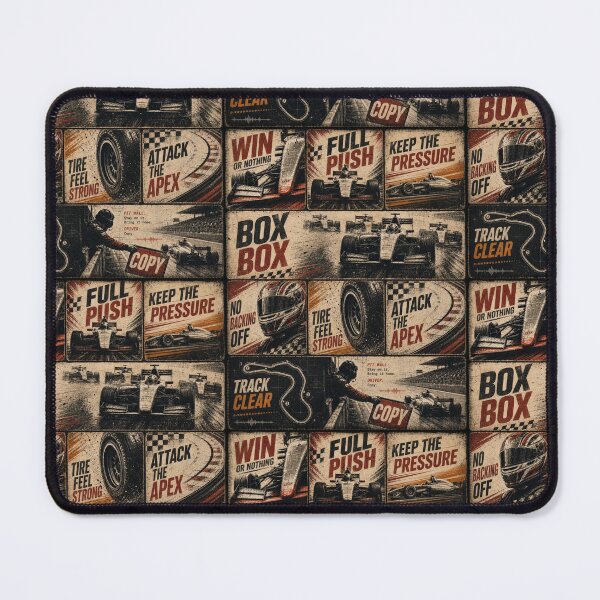 Item preview, Vintage Pit Radio F1 Grand Prix Racing Poster 2 designed and sold by PlanetEye Designs.