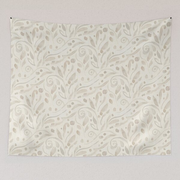 Item preview, Neutral Beige Floral Cottage core Pattern – Elegant Botanical Vine Design designed and sold by 21 Tulips.