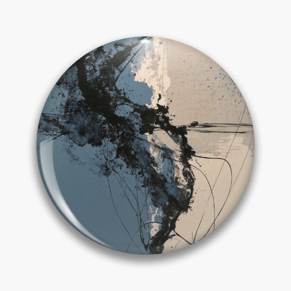 Item preview, Abstract Textured Blue Palette No. 25 - Ebony Surge in Azure designed and sold by SlowRegardArt.