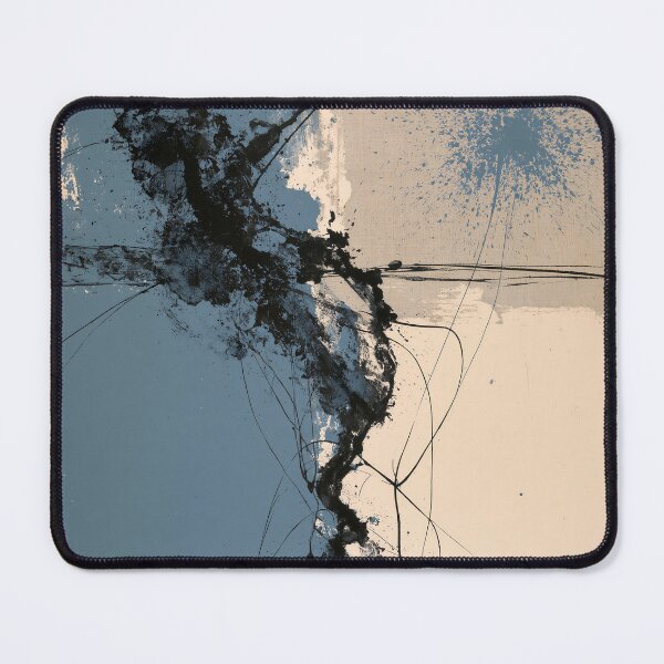 Item preview, Abstract Textured Blue Palette No. 25 - Ebony Surge in Azure designed and sold by SlowRegardArt.