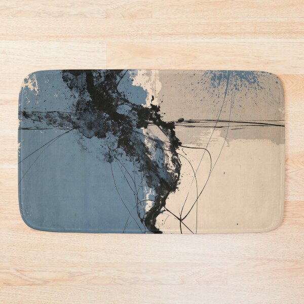 Item preview, Abstract Textured Blue Palette No. 25 - Ebony Surge in Azure designed and sold by SlowRegardArt.