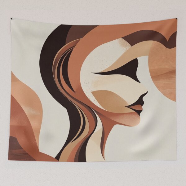 Item preview, Elegant Boho Woman Silhouette Wall Art designed and sold by EnmarcArt.