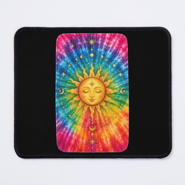 Item preview, Tie Dye Celestial Sun Face Art designed and sold by jgvisualarts.