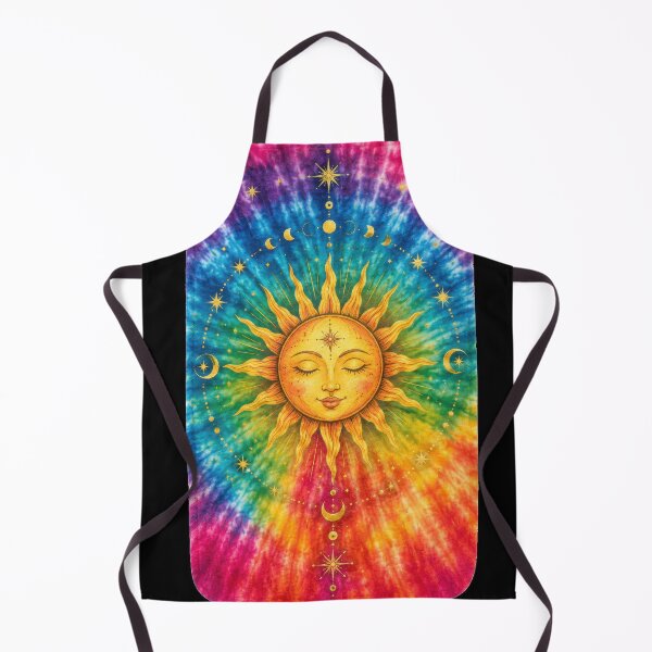 Item preview, Tie Dye Celestial Sun Face Art designed and sold by jgvisualarts.