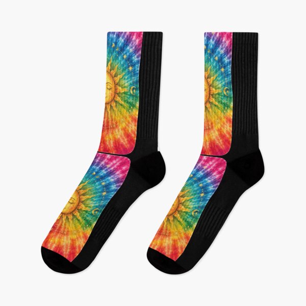 Item preview, Tie Dye Celestial Sun Face Art designed and sold by jgvisualarts.
