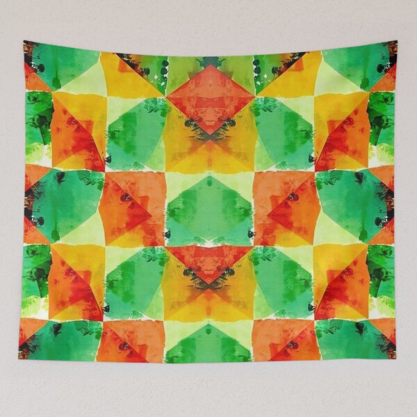 Item preview, Vibrant Geometric Watercolor Pattern | Abstract Colorful Mosaic Design designed and sold by Sachie's Studio.
