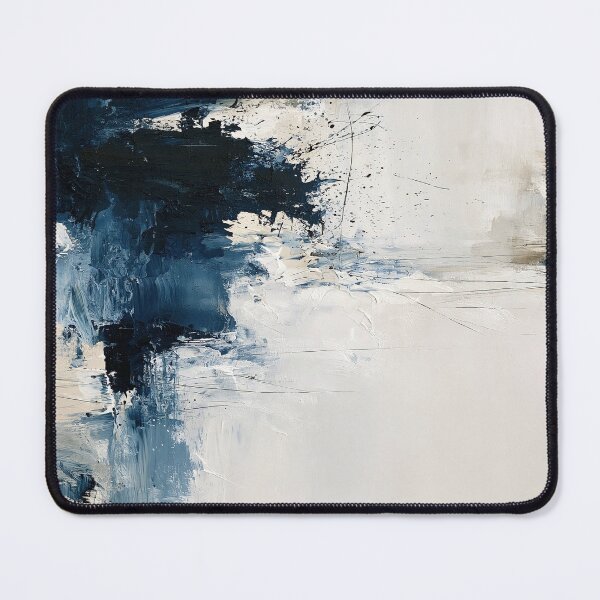 Item preview, Abstract Textured Blue Palette No. 26 - Obsidian Flow into Silence designed and sold by SlowRegardArt.