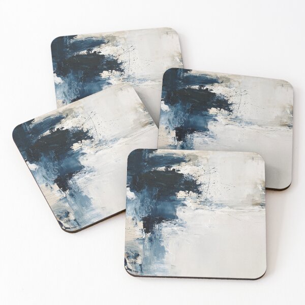 Item preview, Abstract Textured Blue Palette No. 26 - Obsidian Flow into Silence designed and sold by SlowRegardArt.