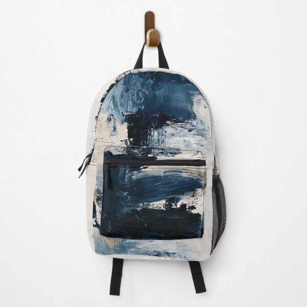 Item preview, Abstract Textured Blue Palette No. 26 - Obsidian Flow into Silence designed and sold by SlowRegardArt.