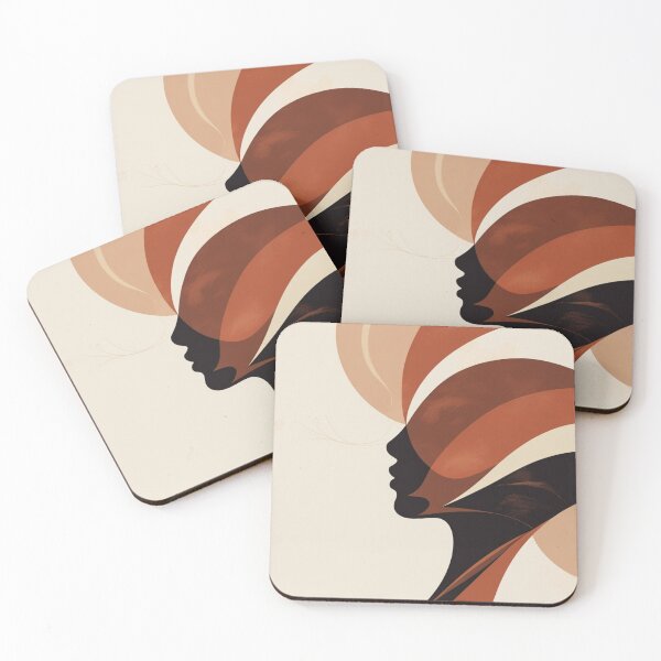 Item preview, Abstract Feminine Profile Earth Tones Poster designed and sold by EnmarcArt.