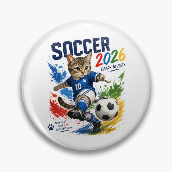 Item preview, Soccer 2026 Ready to Play Cat designed and sold by yasmh.