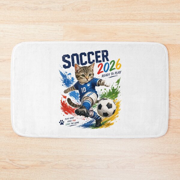 Item preview, Soccer 2026 Ready to Play Cat designed and sold by yasmh.