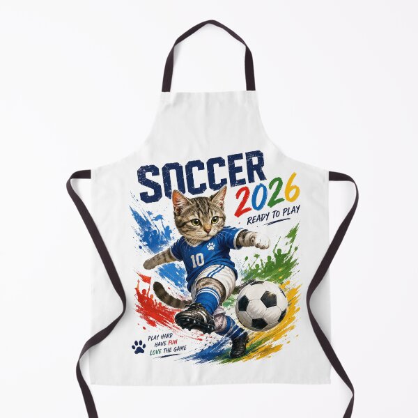 Item preview, Soccer 2026 Ready to Play Cat designed and sold by yasmh.