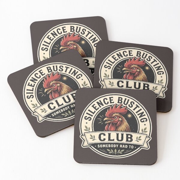 Item preview, Silence Busting Club T-Shirt - Somebody Had To Rooster Vintage Badge Logo Design  designed and sold by Halejo68.