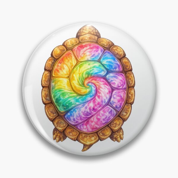Item preview, Rainbow Spiral Turtle Shell Art designed and sold by jgvisualarts.