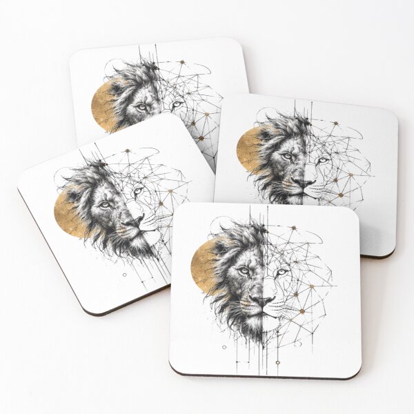 Item preview, Geometric Lion Spirit Art – Modern Abstract Lion Graphic Design designed and sold by novaduman.