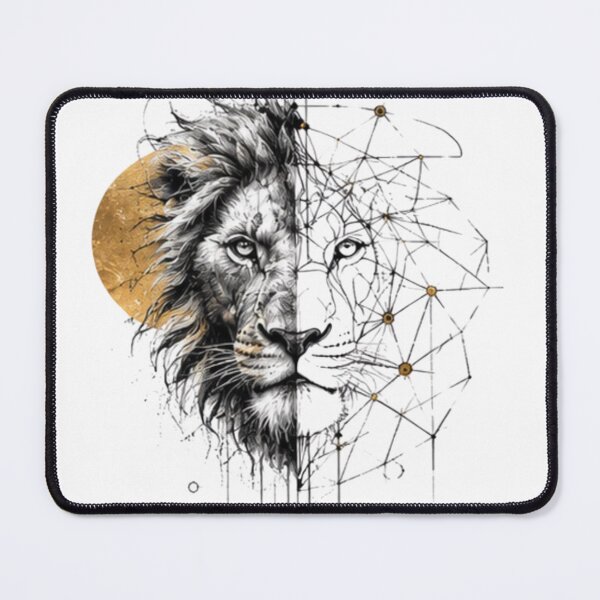 Item preview, Geometric Lion Spirit Art – Modern Abstract Lion Graphic Design designed and sold by novaduman.