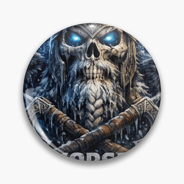 Item preview, Norse Warrior Skull Viking Raven Axe Nordic Mythology T-Shirt designed and sold by Globivara Studio.