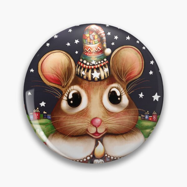 Item preview, Little Bright Eyes the Radiant Christmas Mouse designed and sold by Karin Taylor.