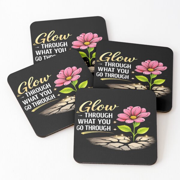 Item preview, Glow Through What You Go Through Inspirational Flower Design designed and sold by MAJCO-ART.