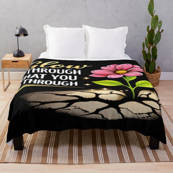 Item preview, Glow Through What You Go Through Inspirational Flower Design designed and sold by MAJCO-ART.