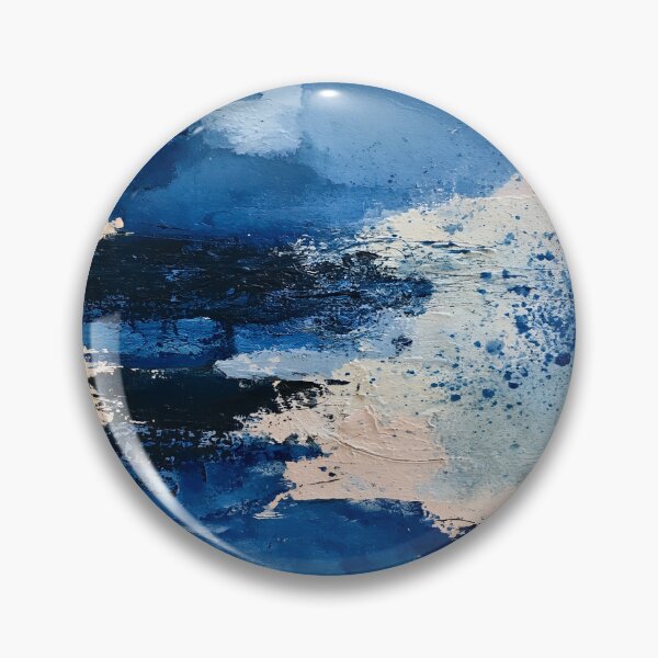Item preview, Abstract Textured Blue Palette No. 27 - Sapphire Whispers at Dawn designed and sold by SlowRegardArt.