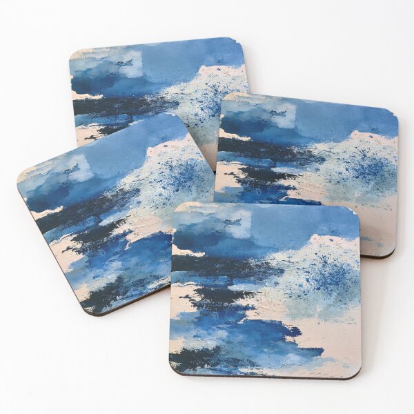 Item preview, Abstract Textured Blue Palette No. 27 - Sapphire Whispers at Dawn designed and sold by SlowRegardArt.