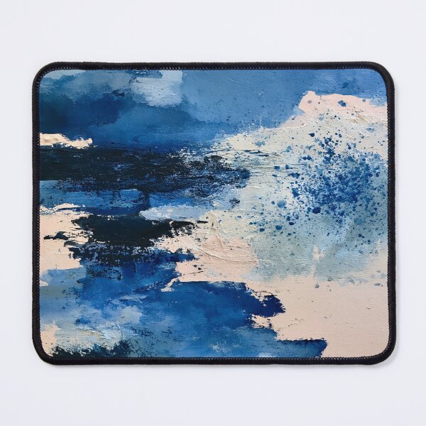 Item preview, Abstract Textured Blue Palette No. 27 - Sapphire Whispers at Dawn designed and sold by SlowRegardArt.