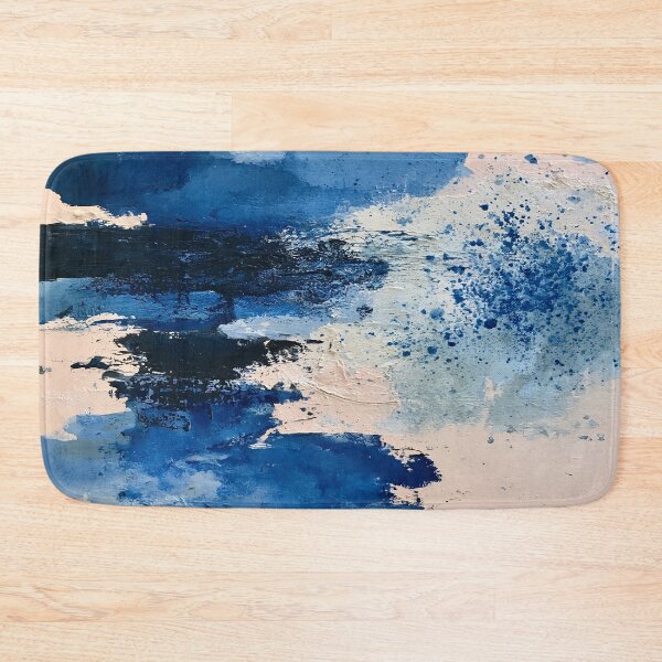 Item preview, Abstract Textured Blue Palette No. 27 - Sapphire Whispers at Dawn designed and sold by SlowRegardArt.