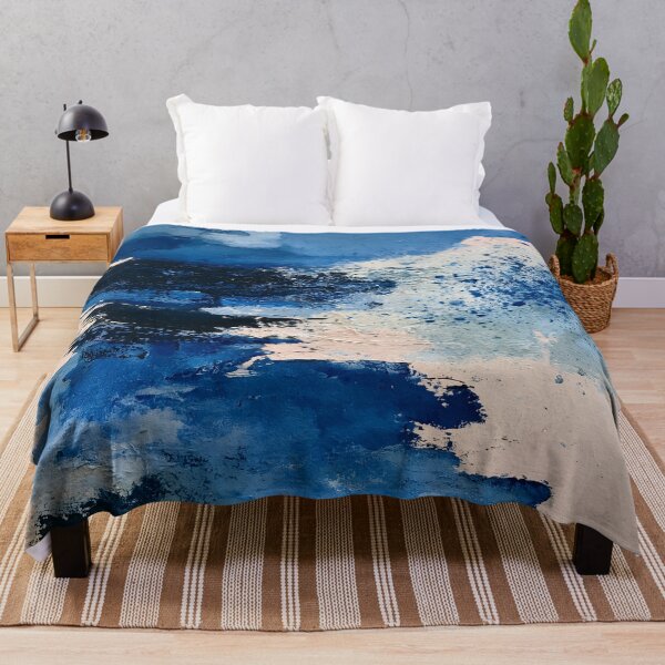 Item preview, Abstract Textured Blue Palette No. 27 - Sapphire Whispers at Dawn designed and sold by SlowRegardArt.
