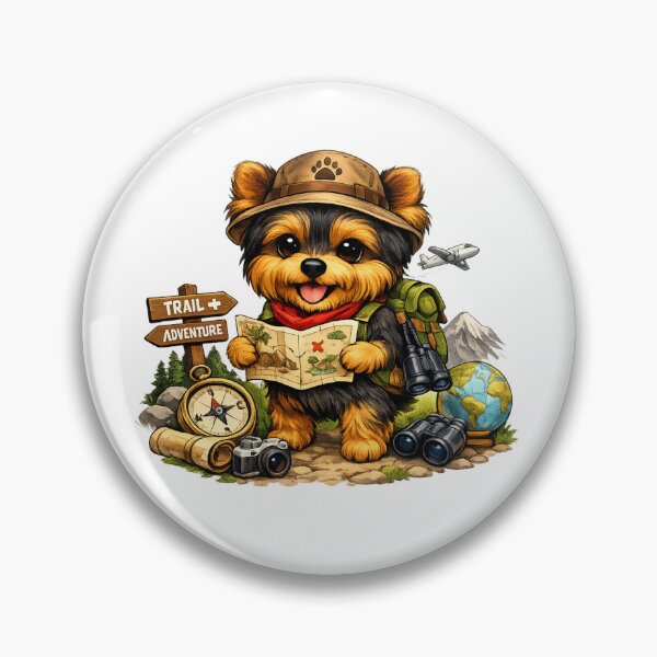 Item preview, Adventure Yorkie – Brave Explorer Dog Lover Design designed and sold by Yorkie Magic Studio .