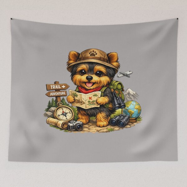 Item preview, Adventure Yorkie – Brave Explorer Dog Lover Design designed and sold by Yorkie Magic Studio .