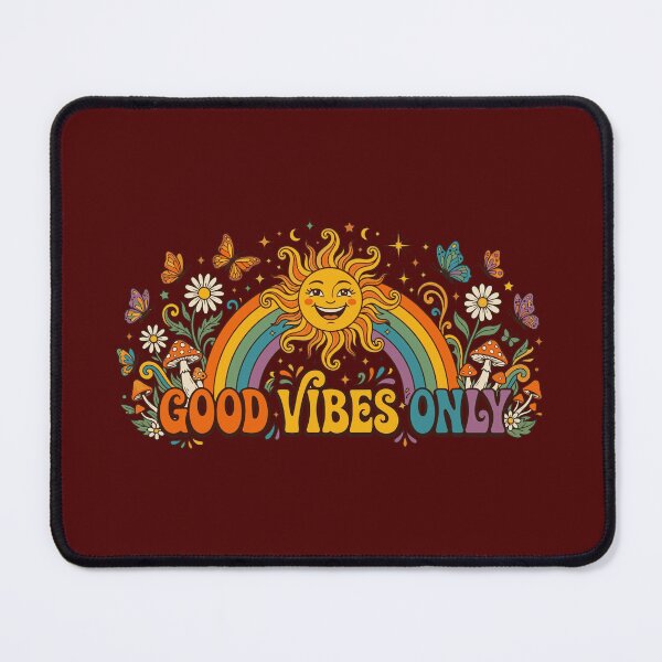 Item preview, Retro Good Vibes Only Hippie Sun and Rainbow Design designed and sold by Far Out Goods.