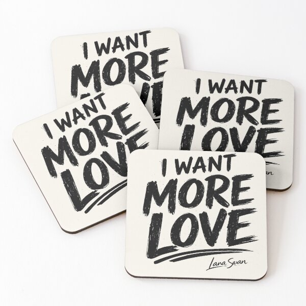 Item preview, I WANT MORE LOVE | Typography Design | Romantic Statement Quote designed and sold by BlueberrySwan.
