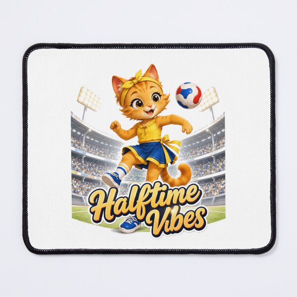 Item preview, Halftime Vibes Soccer Cat designed and sold by yasmh.
