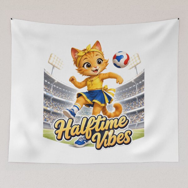 Item preview, Halftime Vibes Soccer Cat designed and sold by yasmh.