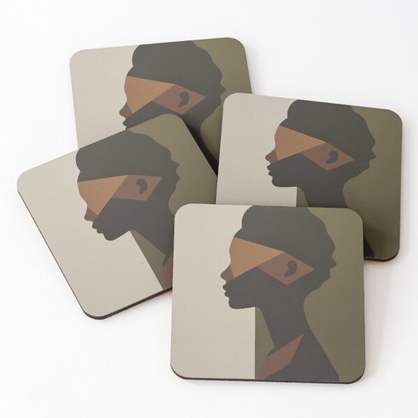 Item preview, Abstract Female Profile Olive Green Painting designed and sold by EnmarcArt.