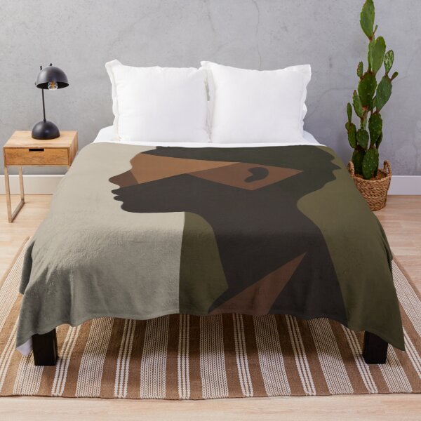 Item preview, Abstract Female Profile Olive Green Painting designed and sold by EnmarcArt.