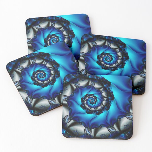 Item preview, Electric Cobalt Nautilus Fractal Spiral designed and sold by pinkal.