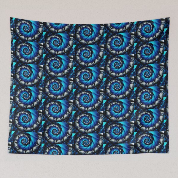 Item preview, Electric Cobalt Nautilus Fractal Spiral designed and sold by pinkal.