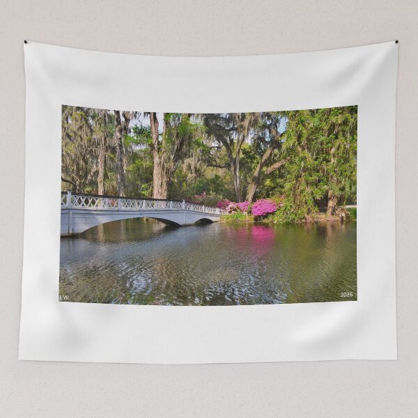 Item preview, Magnolia Plantation Gardens Little White Bridge designed and sold by LisaWootenPhoto.