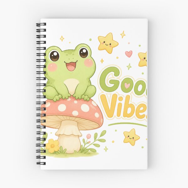 Item preview, Good Vibes Cute Frog Mushroom Stars Kawaii Design designed and sold by Sharlo Shop.