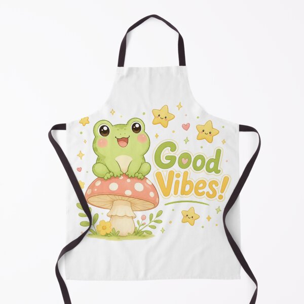 Item preview, Good Vibes Cute Frog Mushroom Stars Kawaii Design designed and sold by Sharlo Shop.