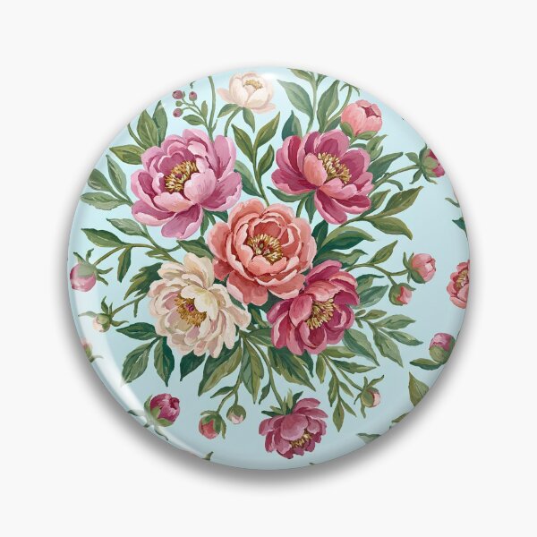 Item preview, Romantic Cottagecore Pink Peony Watercolor Pattern – Floral Garden Design designed and sold by 21 Tulips.