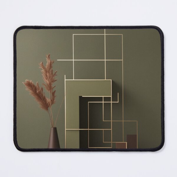 Item preview, Olive Green Architectural Geometric Still Poster designed and sold by EnmarcArt.