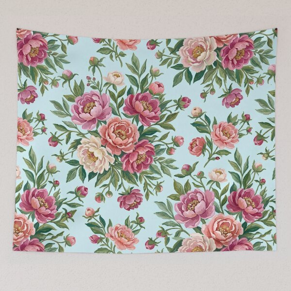 Item preview, Romantic Cottagecore Pink Peony Watercolor Pattern – Floral Garden Design designed and sold by 21 Tulips.
