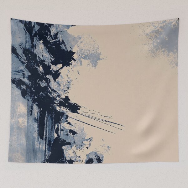 Item preview, Abstract Textured Blue Palette No. 28 - Obsidian Cascade into Light designed and sold by SlowRegardArt.