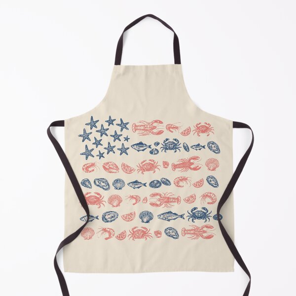 Item preview, Coastal Seafood Flag Vintage Beach Town designed and sold by POD DYNASTY.