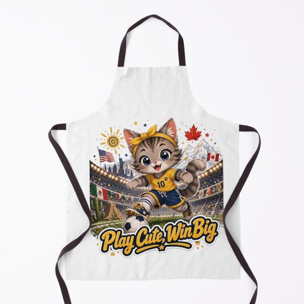 Item preview, Play Cute Win Big Soccer Cat 2026 designed and sold by yasmh.