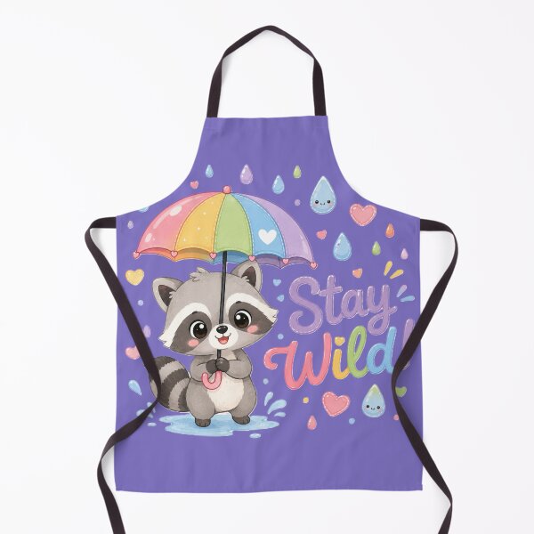 Item preview, Stay Wild Cute Raccoon Rainbow Umbrella Raindrop Design designed and sold by Sharlo Shop.